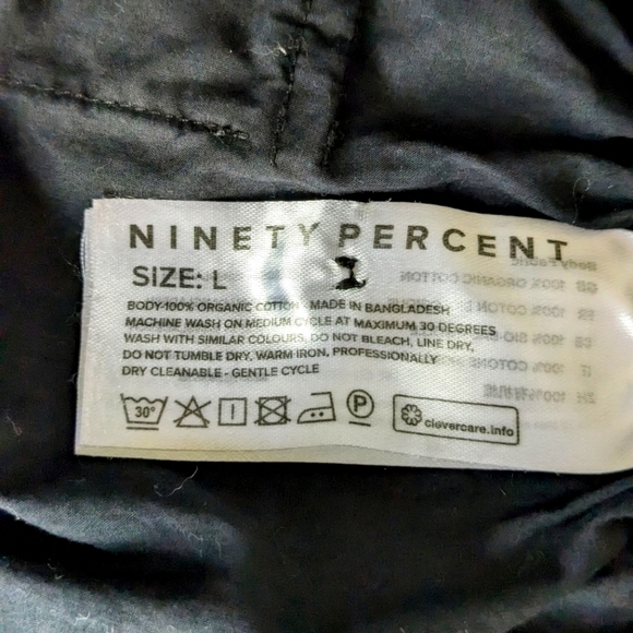 Ninety Percent Hudson Shorts Organic Cotton Black Net-a-Porter EUC - Picture 7 of 10